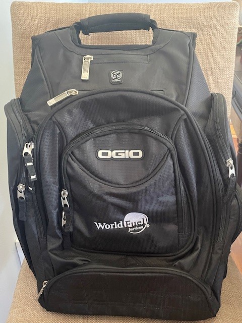 OGIO Tech Specs Metro Street Laptop Audio Pocket Logo Backpack Black NWOT