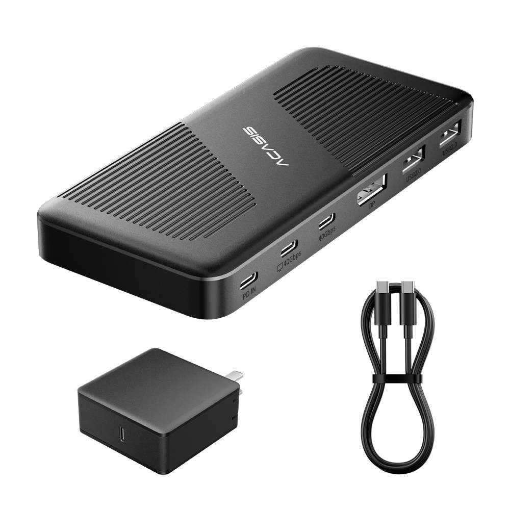 ACASIS USB-C 8K Docking Station Thunderbolt 3 Dual Monitor PD60W USB Hub