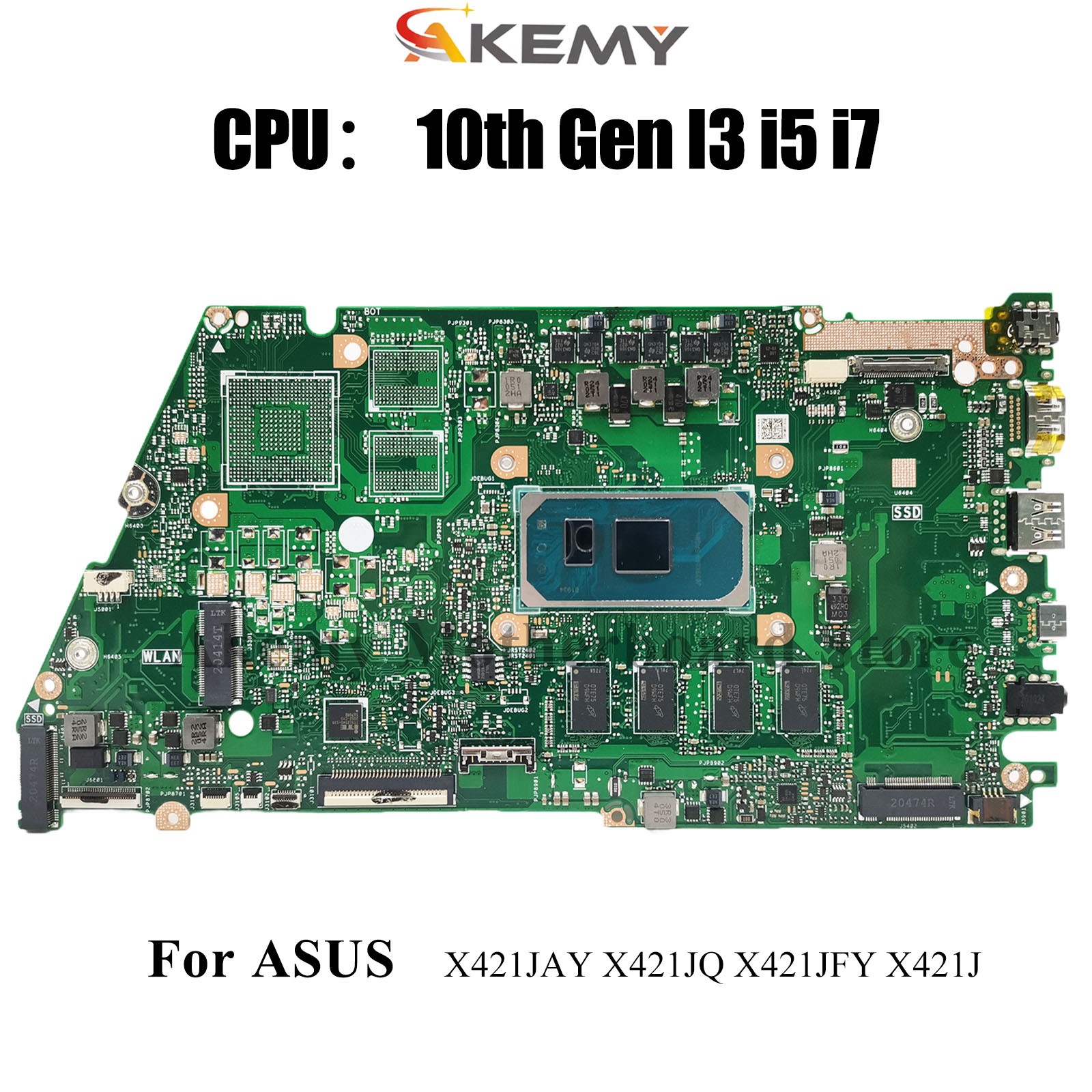 X421JAY Motherboard For ASUS X421JP X421JFY R421J S433J X421JQ Mainboard W/CPU