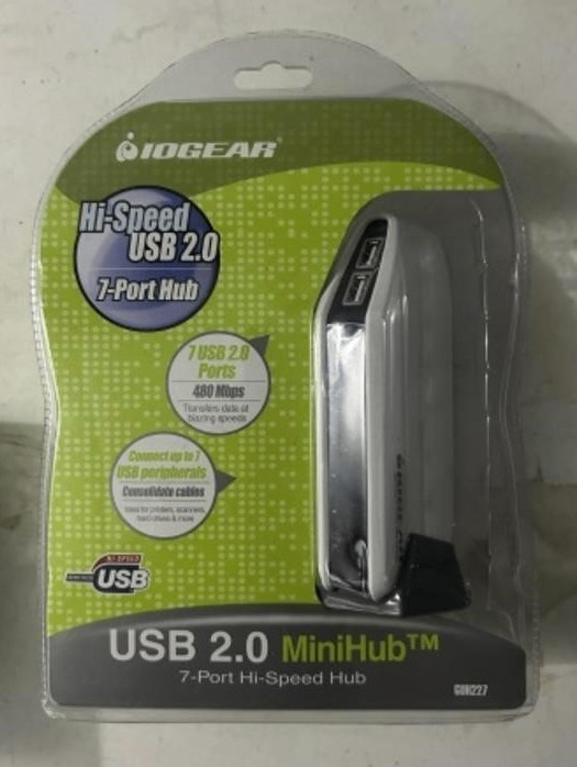 IOGEAR GUH227 Hi-Speed USB 2.0 7-Port MiniHub - Laptop Desktop PC Mac