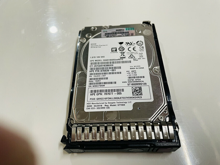 FOR HPE 1.8TB 872481-B21 872738-001 10K SAS 12Gb/s 2.5" ENT 512E DS FIRMWARE HDD