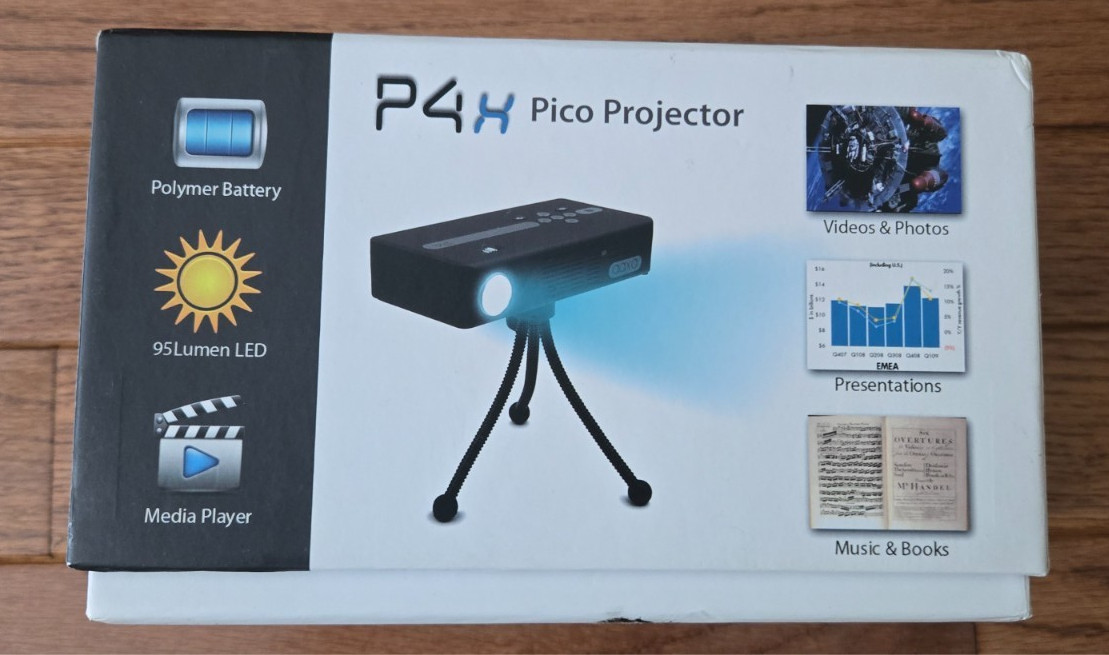 AAXA P4X Pico LED Projector HDMI Mini Pocket DLP w/Tripod Remote & Cables