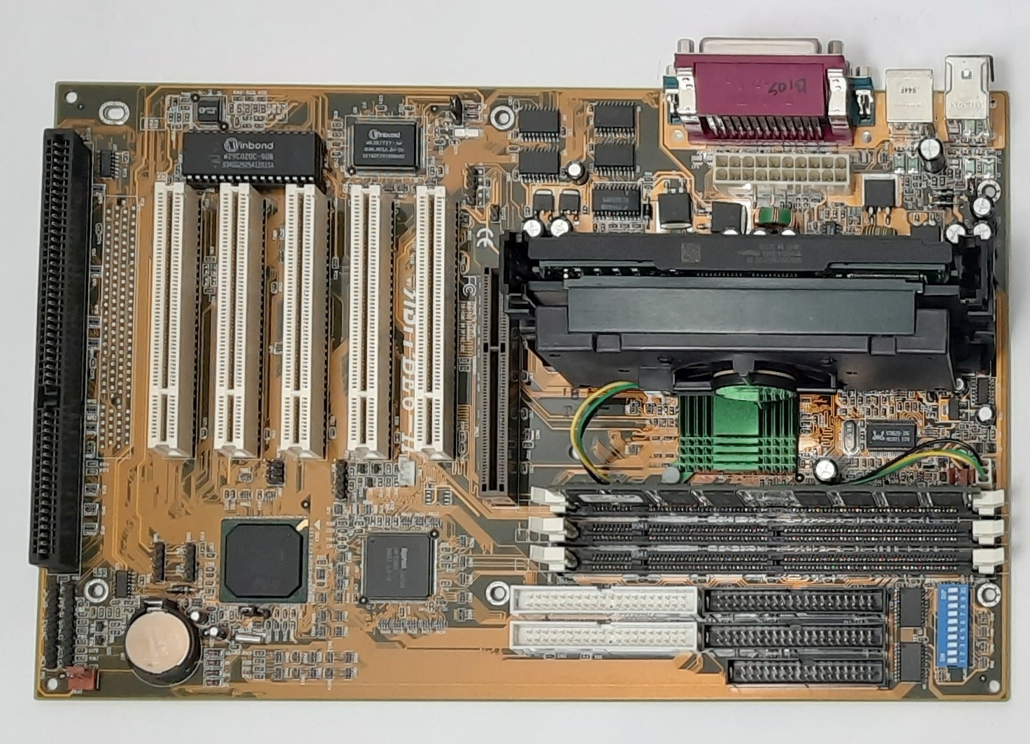 ABIT BE6-II Slot 1 AGP ISA Retro Motherboard + Pentium III 500MHz + 128MB RAM