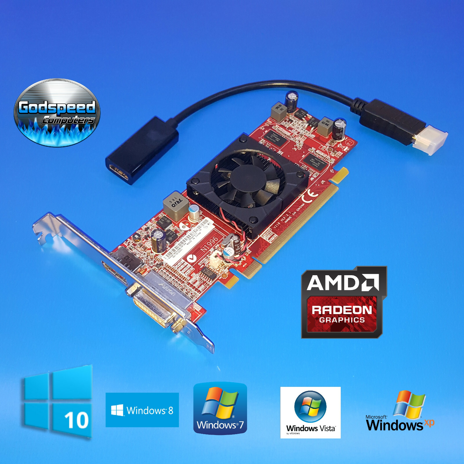 Windows 10 eMachines ET1161 ET1331 ET1352 ET1358 ET1810 Video Card + HDMI CABLE