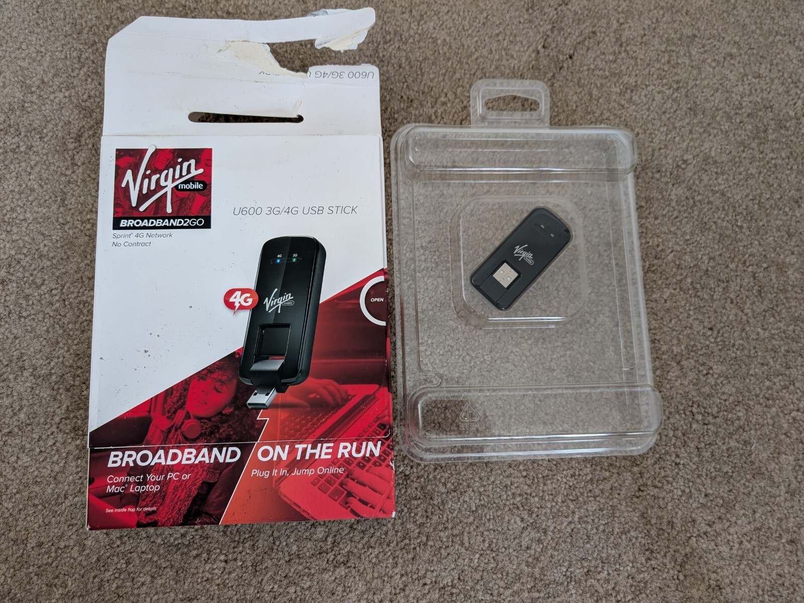 Virgin Mobile Broadband2go U600 3G/4G USB Stick
