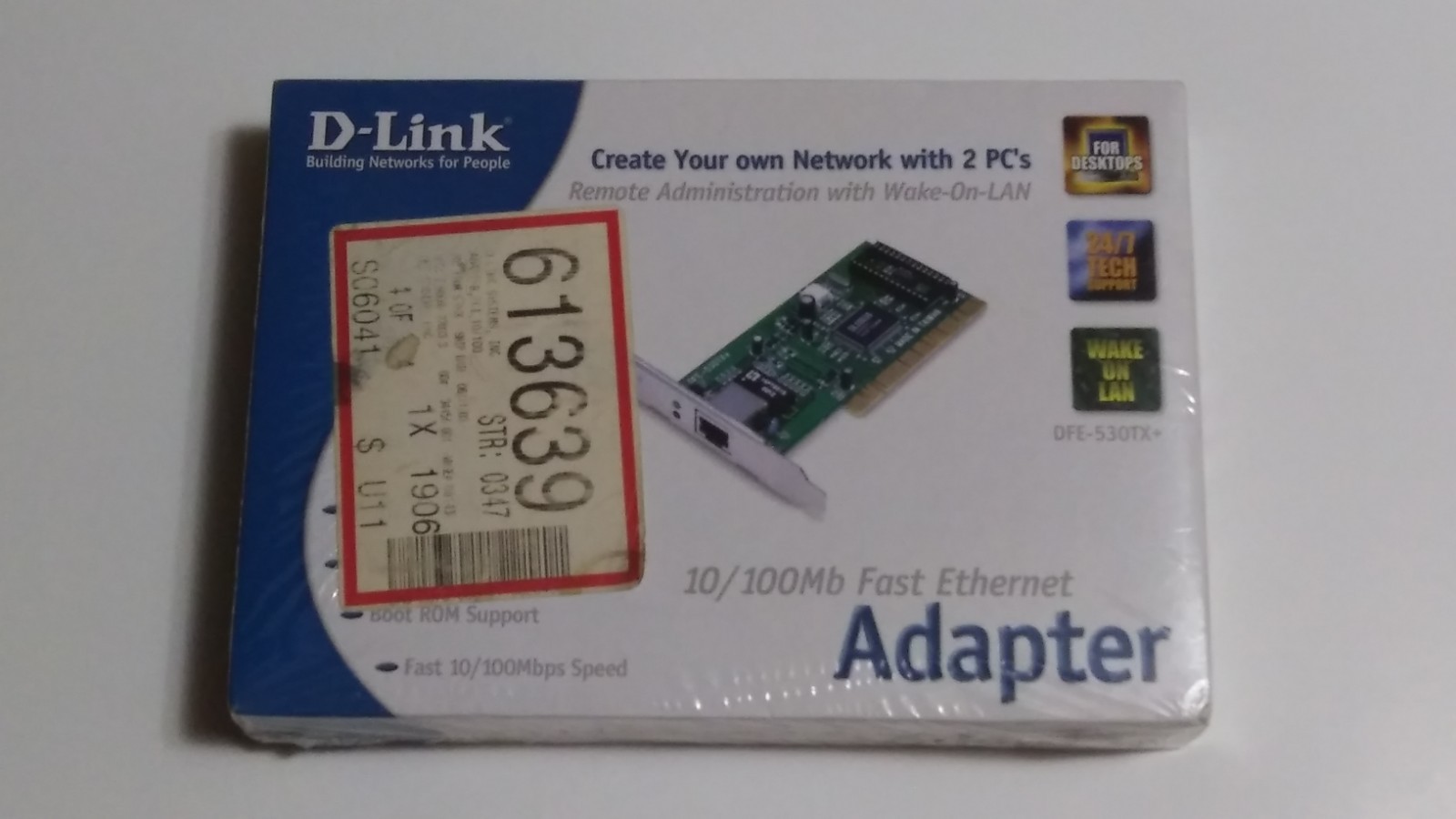 D-Link DFE-530TX+ Ethernet Network Card, 10 / 100MB Fast Ethernet. NEW SEALED