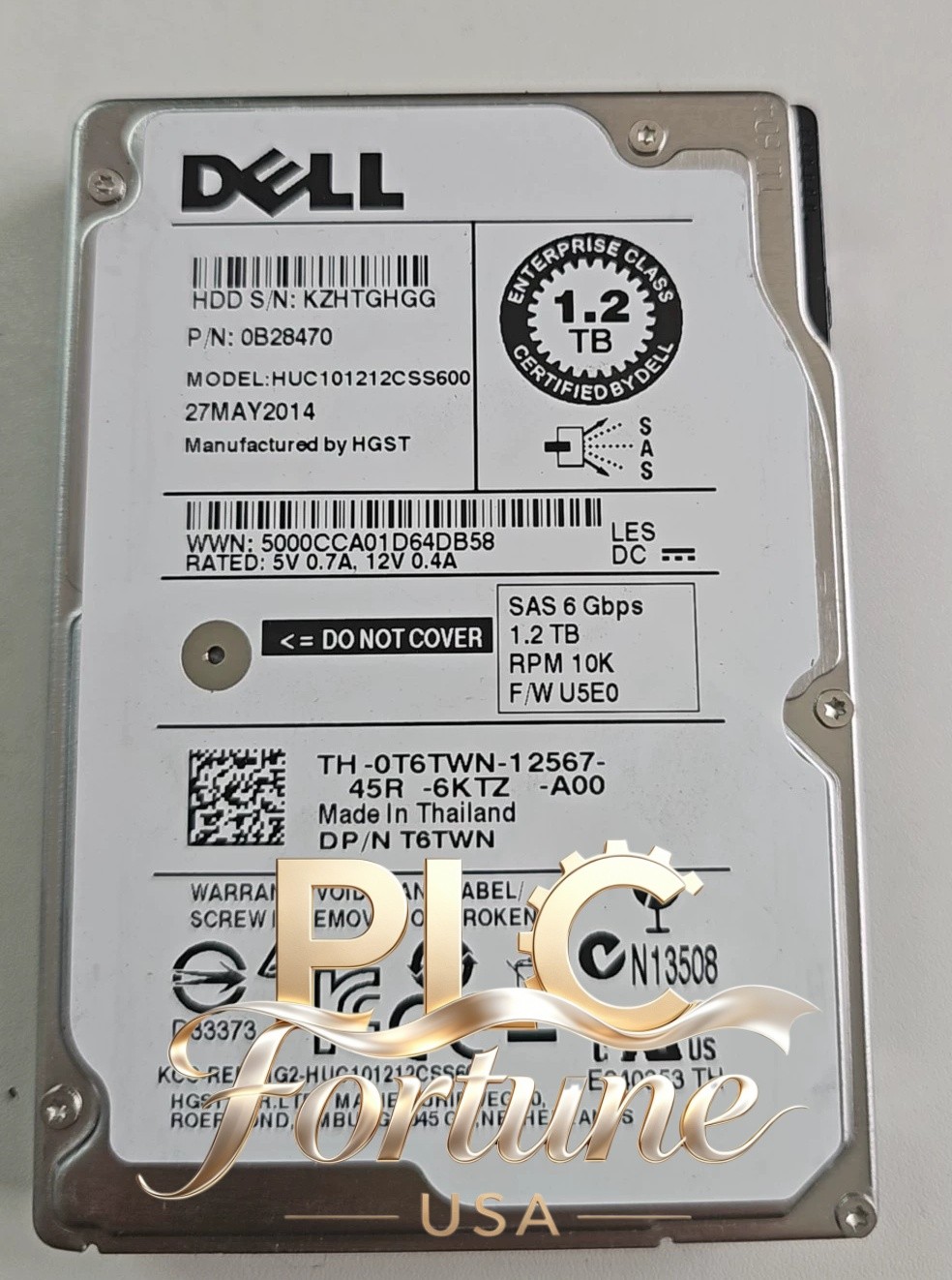 New DELL T6TWN 0T6TWN 1.2TB 10K SAS 2.5" 6G Hard Drive For R610 R620 R630
