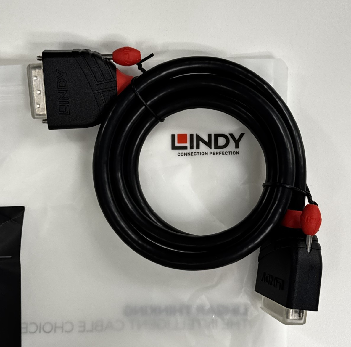 Lindy DVI-D Dual Link Cable Male to Male (Black Line), 1 m - 36251