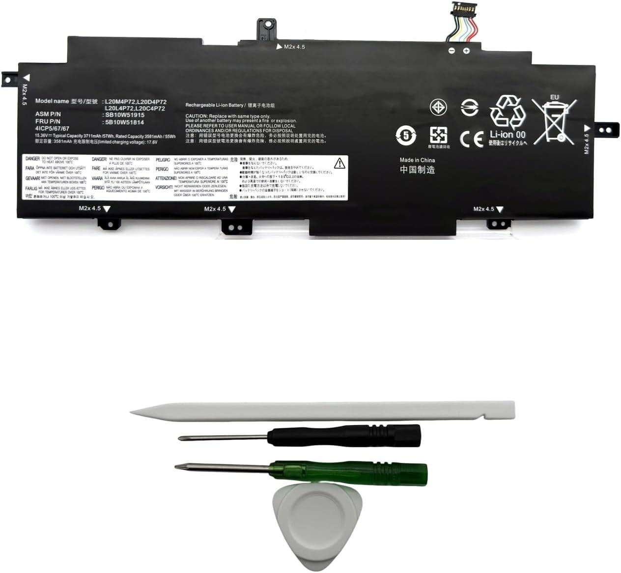 L20D4P72 Laptop Battery Replacement for Lenovo ThinkPad T14s 2nd Gen 2021 T14s