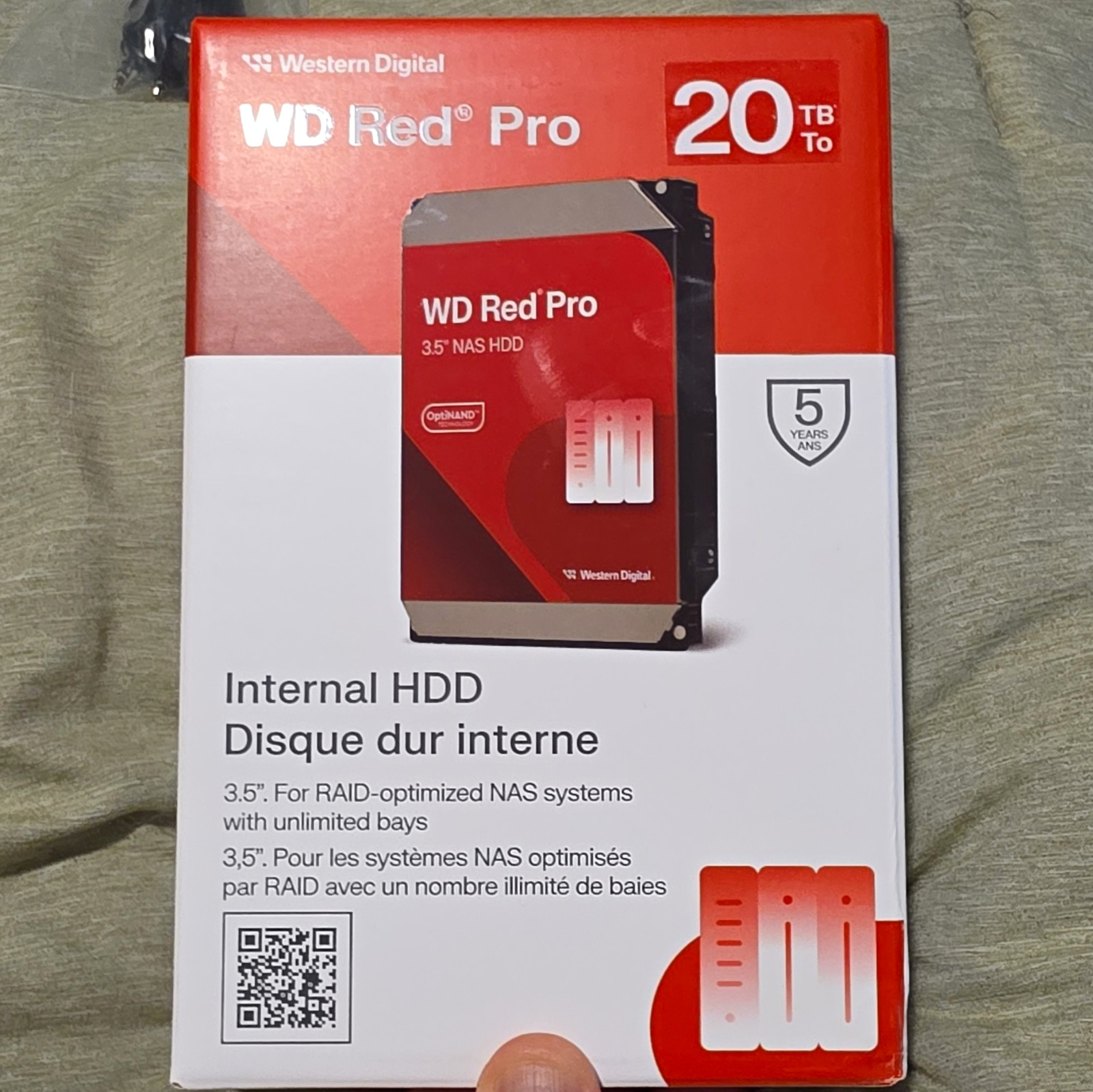 Western Digital WD Red Pro 20TB 3.5in NAS Internal HDD Hard Drive