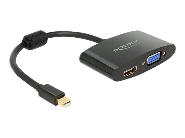 Delock VGA Adapter Displayport mini St> HDMI black adapter 65553