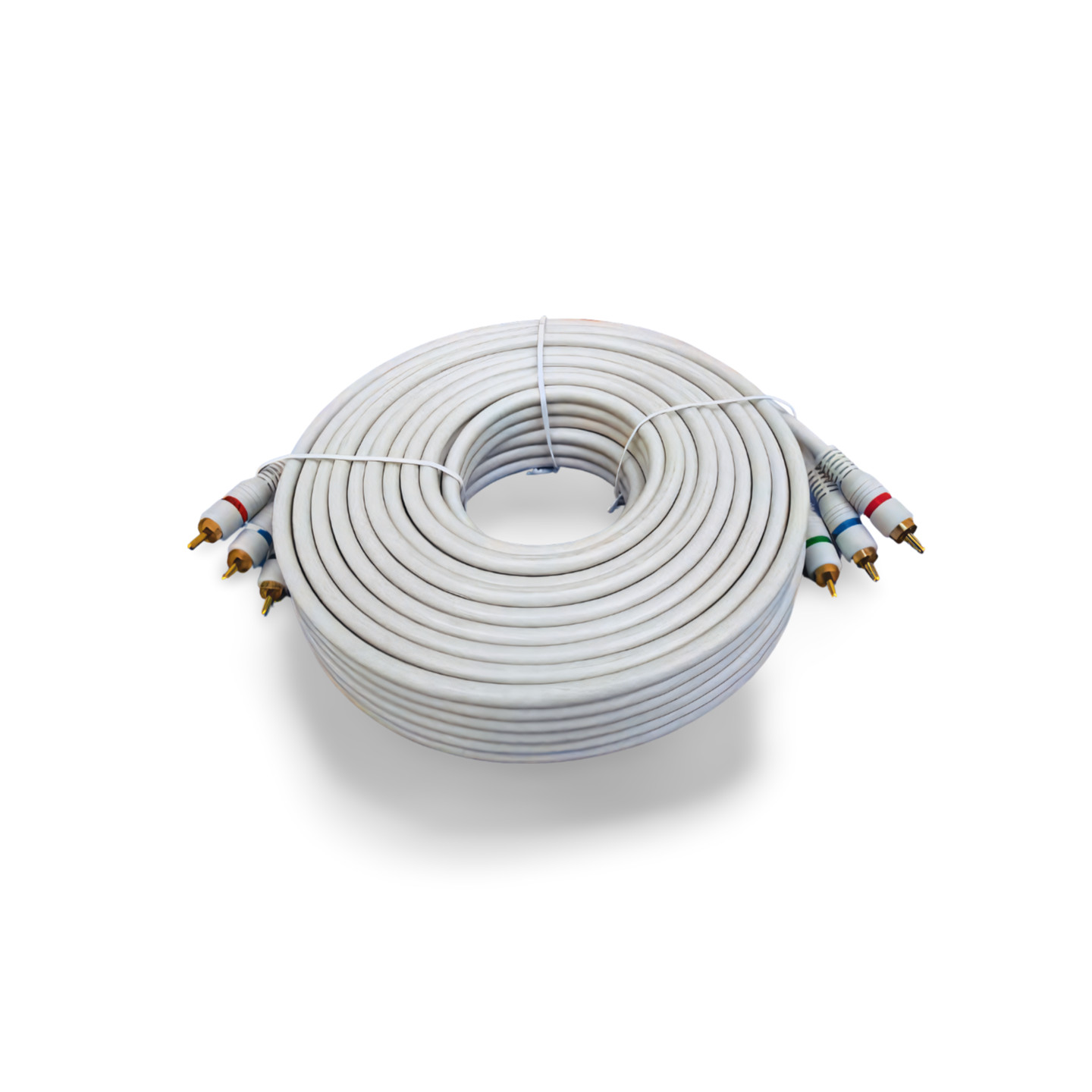 50ft HDTV Component Video Digital TV Triple RCA Shielded 3 - White