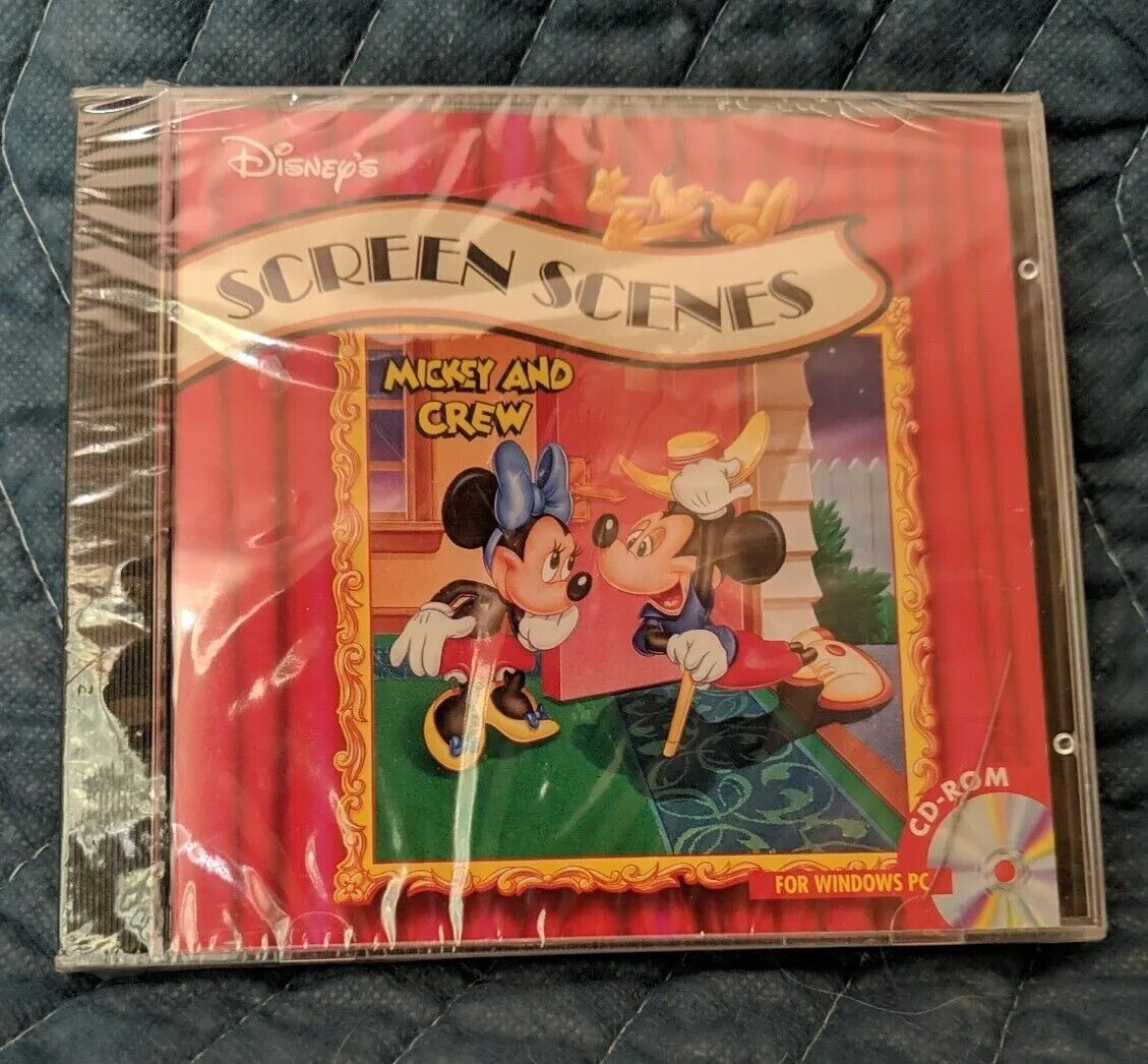 Disney's Mickey Crew Screen Scenes (CD-ROM) Rare Collectable, New Sealed