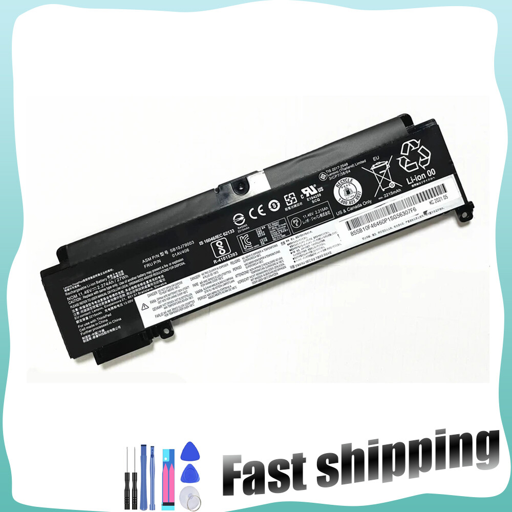 01AV405 01AV406 01AV407 00HW024 00HW025 Battery for Lenovo ThinkPad T460s T470s
