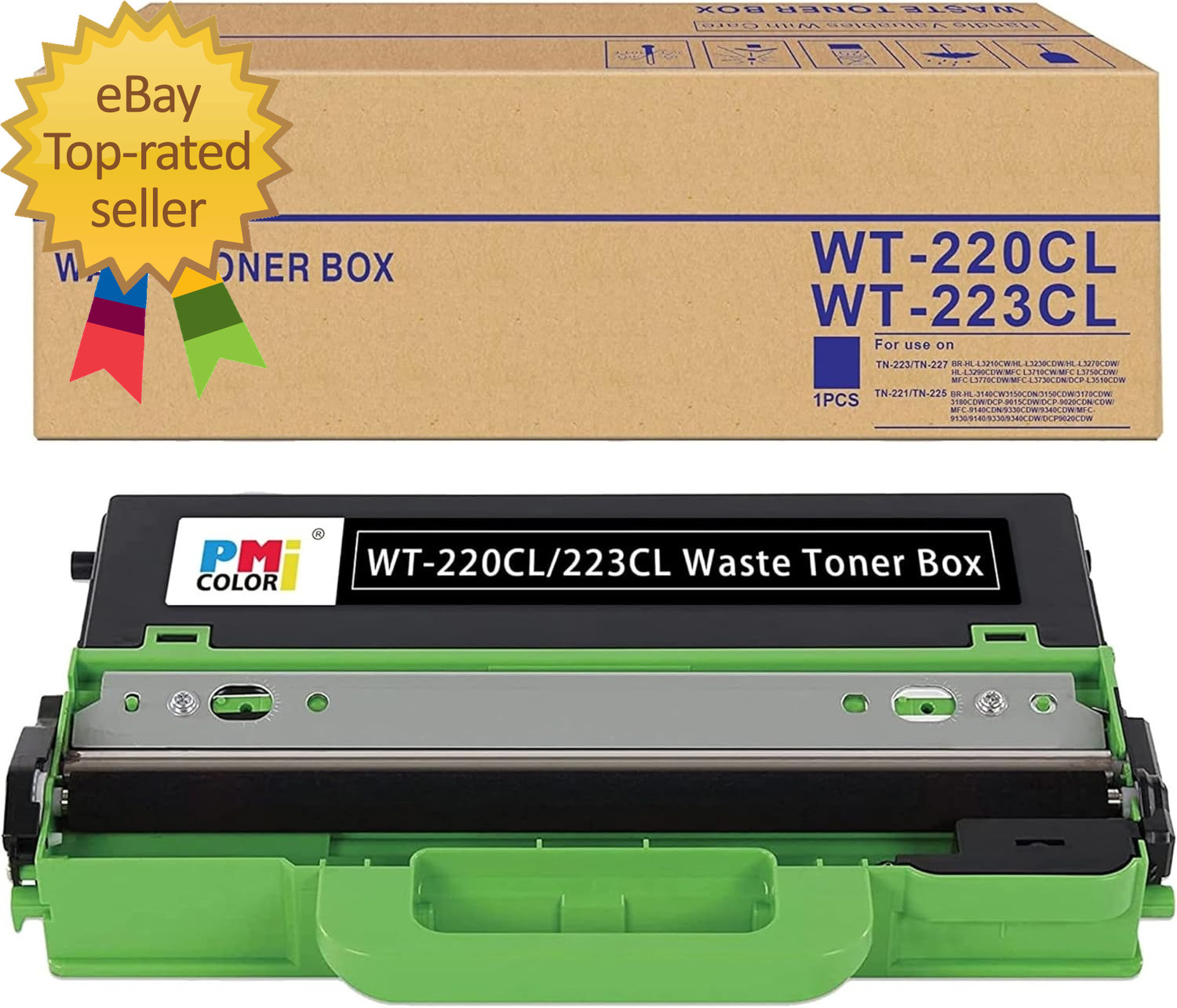 Printer WT220CL Waster Toner Box Toner, Black