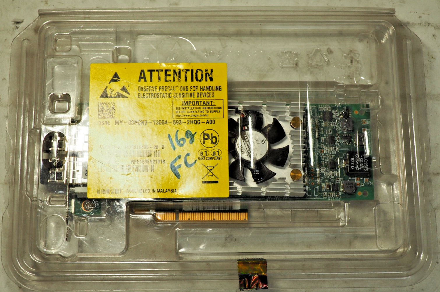 DELL 3PCN3 QLE2662L-DEL 16Gb SFP+ PCIe 3.0 x8 Dual Port Fibre Adapter Card NEW