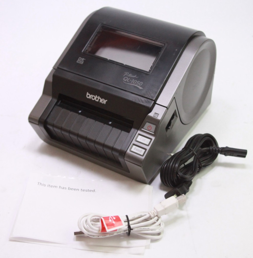 Brother P-Touch QL-1050 Wide Format Direct Thermal Printer w/ Power USB Cables