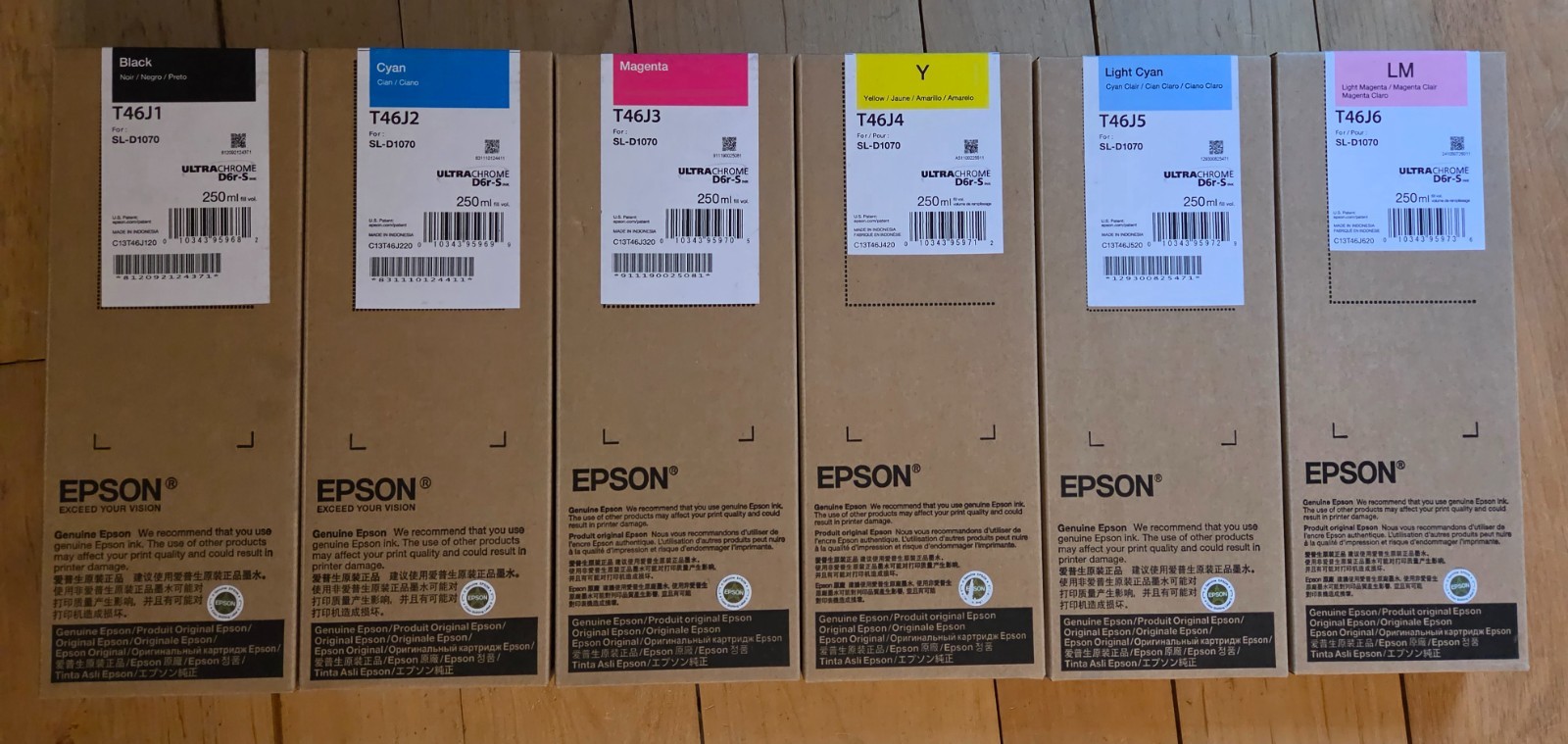 GENUINE OEM Epson T46J 6-Ink Bundle (250 mL) For SureLab D1070