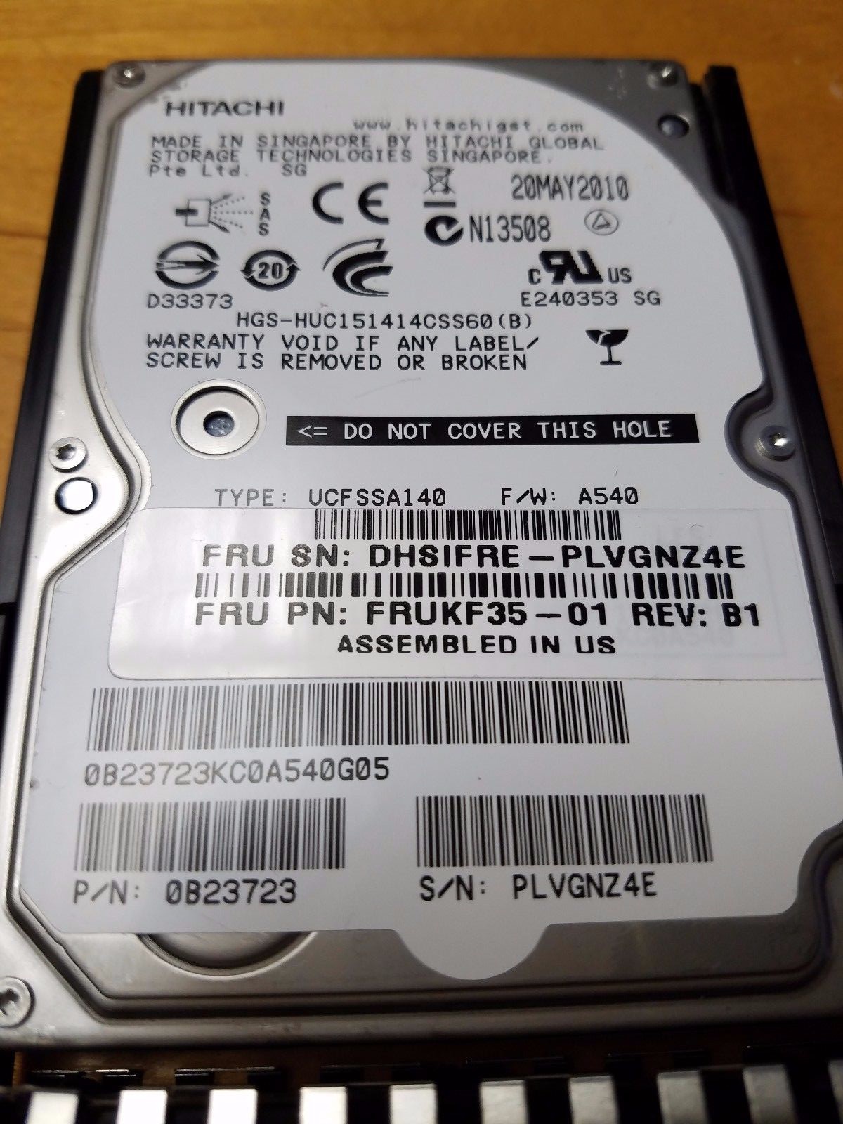 Hitachi Ultrastar C15K147 HUC151414CSS600 147GB 15K 2.5" SAS Hard Drive HDD