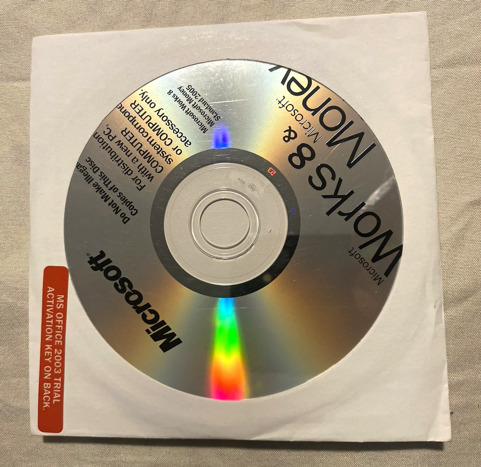Microsoft Works 8 & Money CD w/ Office 2003 Trial Key, English Windows PC