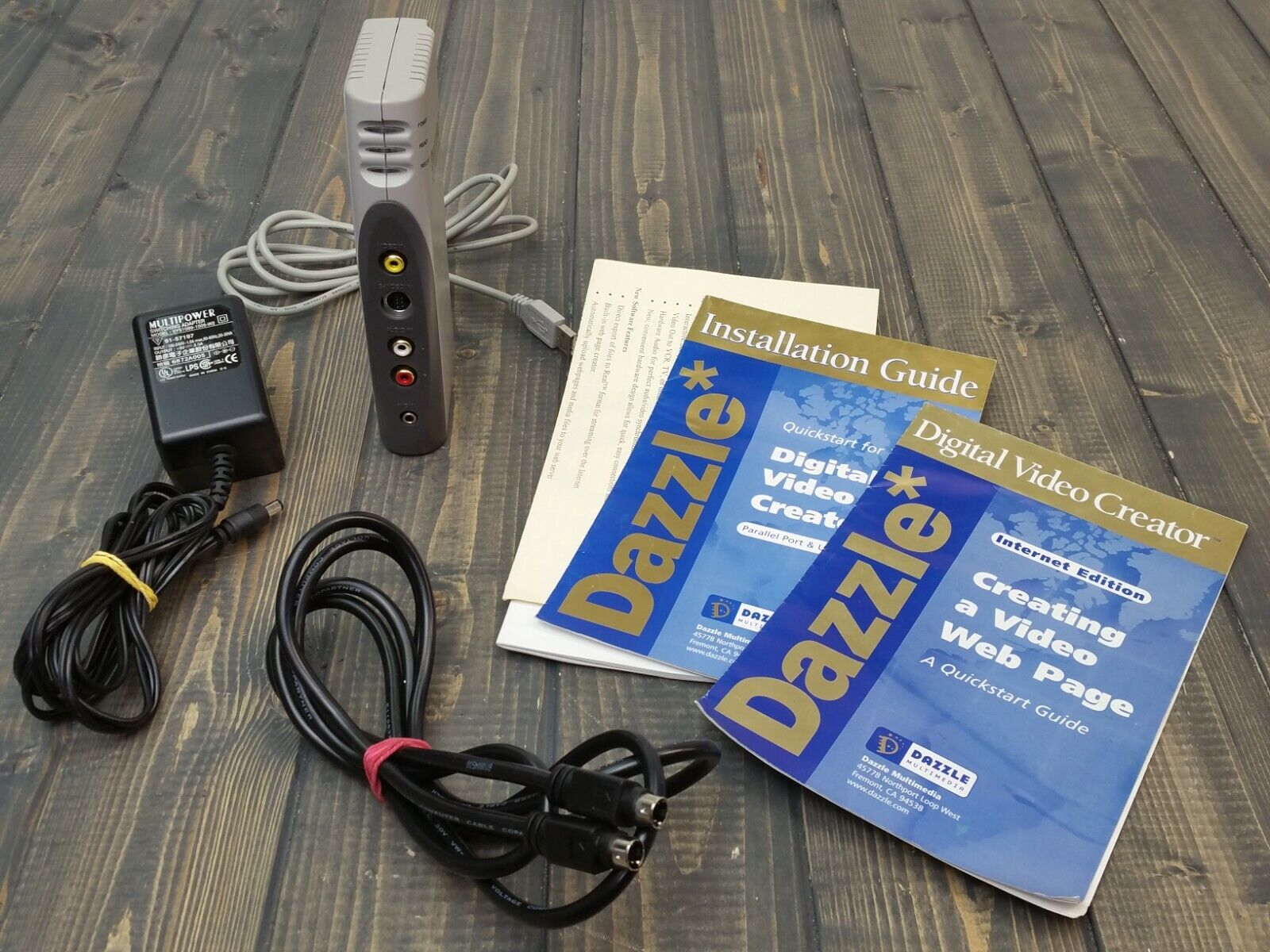 DAZZLE DVC-USB DIGITAL VIDEO CREATOR w/ Power Cord and Cables