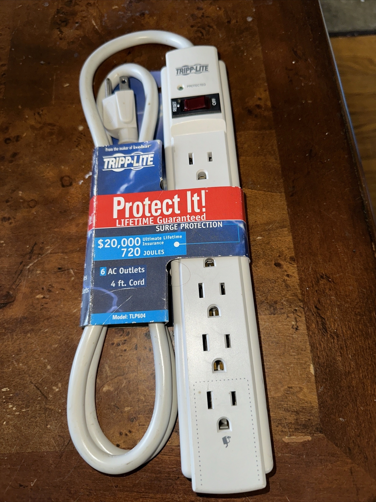 Tripp Lite TLP604 Surge Protector Ships Immediately Brand New