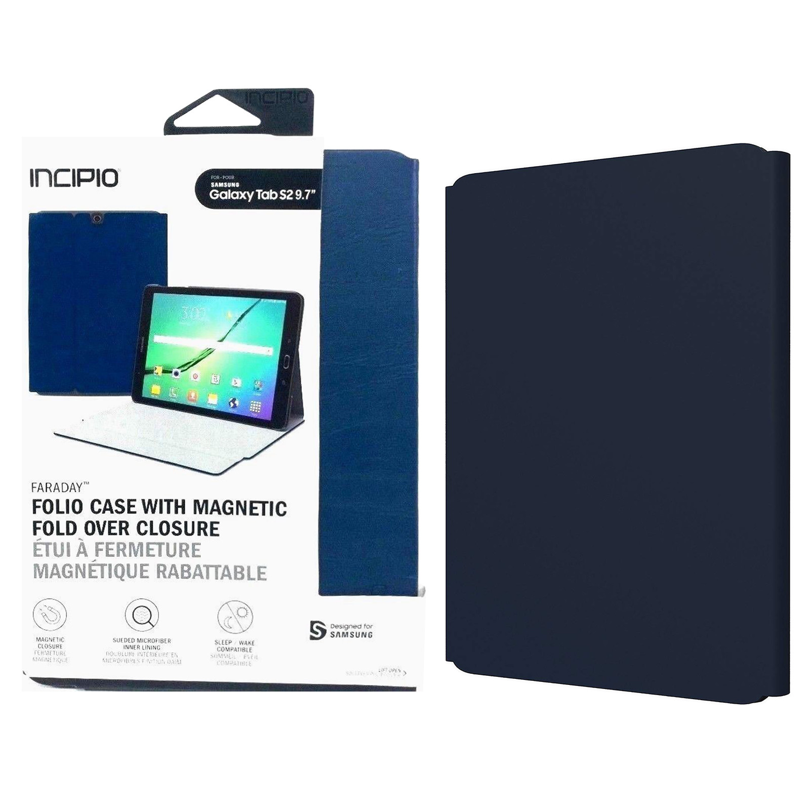Incipio Faraday Folio With Magnetic Closure Case for Samsung Galaxy Tab S2 9.7"