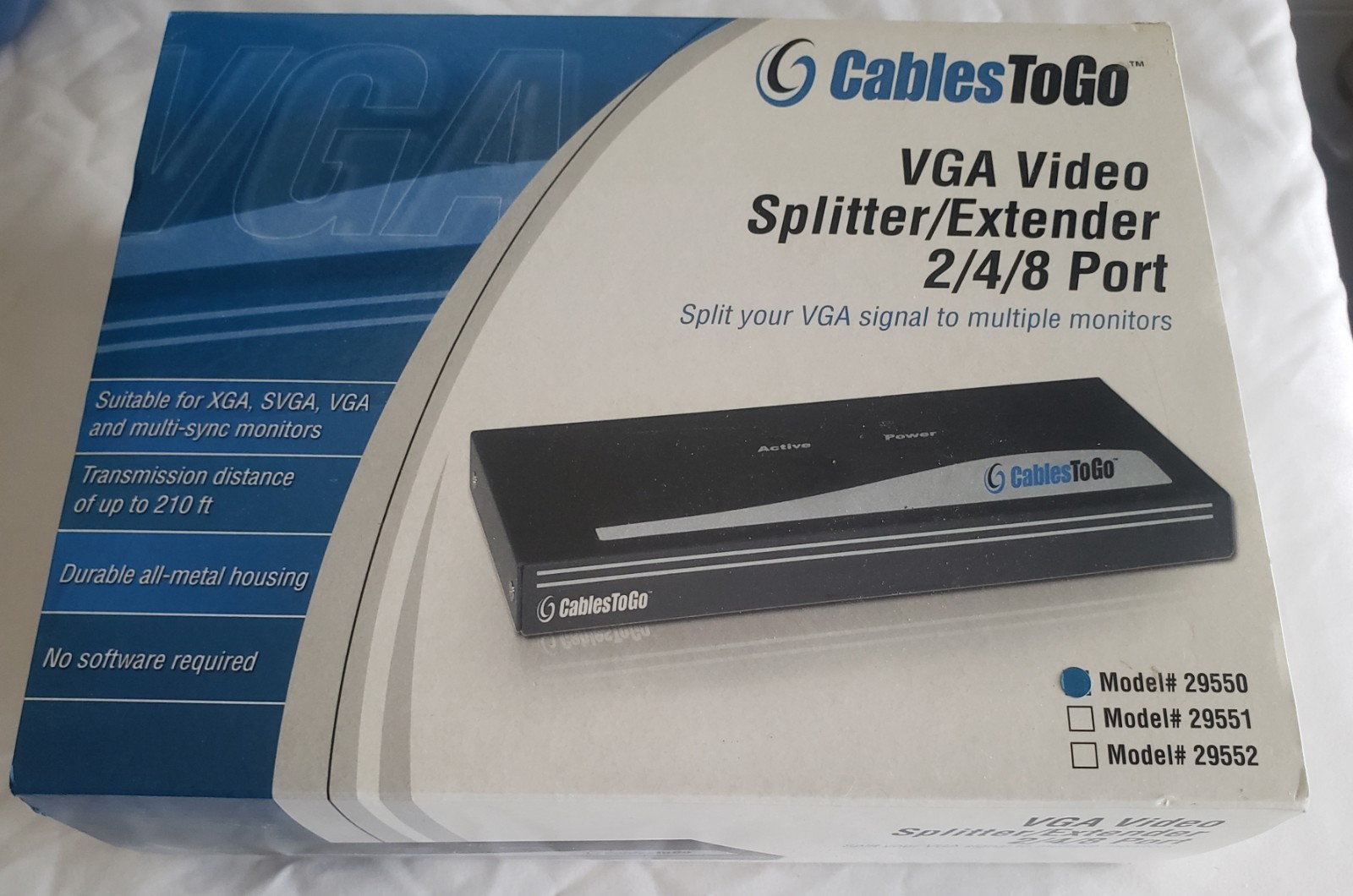 Cables To Go VGA Video Splitter/Extender 2/4/8 Port Model# 29550 New
