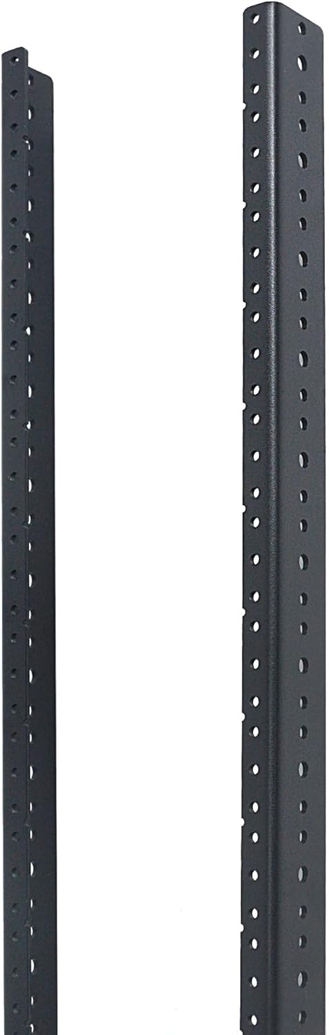 RIVECO 18U Rack Rails 2 PCS, 0.12 Inches Thickness Steel Tapered 18U, black 