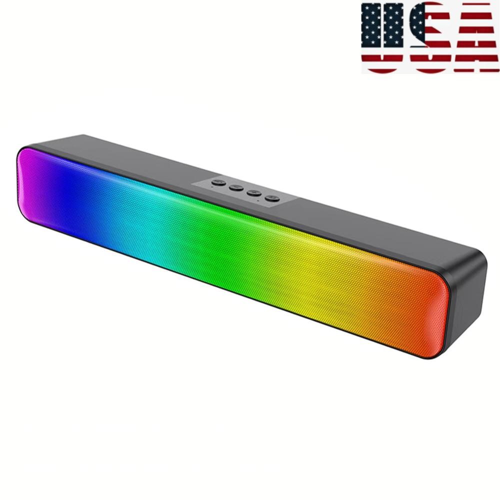 RGB Wireless Speaker Bluetooth-Compatible Multimedia Speaker High Volume for PC
