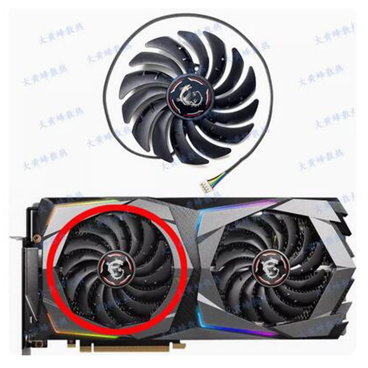 Graphics Card Fan PLD10010S12HH For MSI RTX2070 2070S GAMING Z/X Magic Dragon ~~