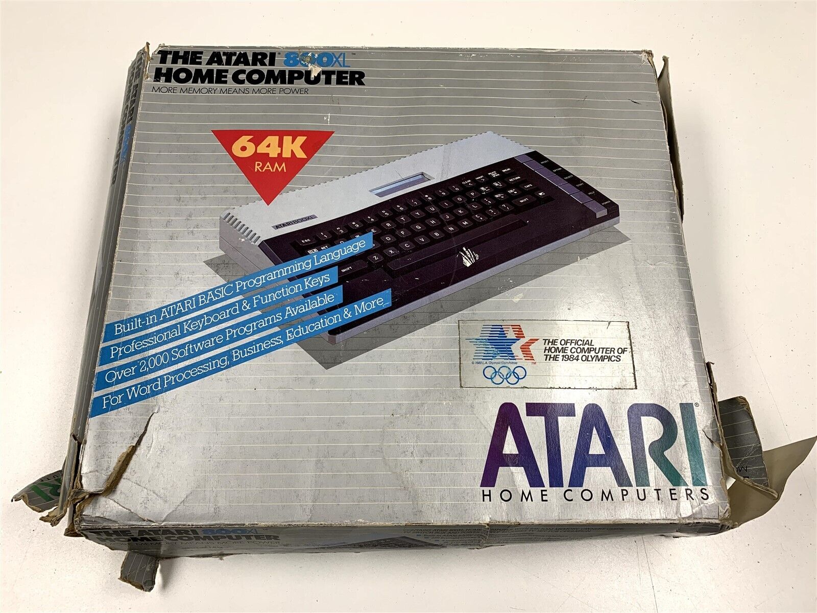 Atari 800 XL Home Computer with Power Supply Cord Damaged