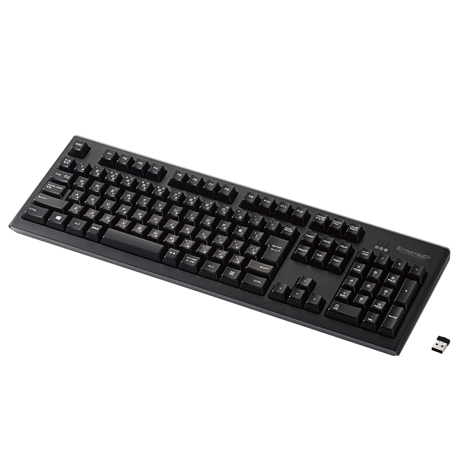 ELECOM TK-FDM088TBK Wireless Keyboard Receiver Included Premium Membrane Full 10