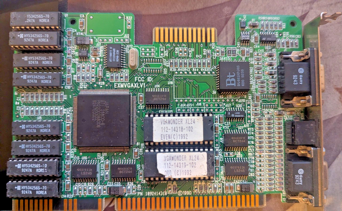 ATI VGA Wonder XL24 1MB 16-Bit ISA VGA Video Card 28800-6 Vintage Retro PC