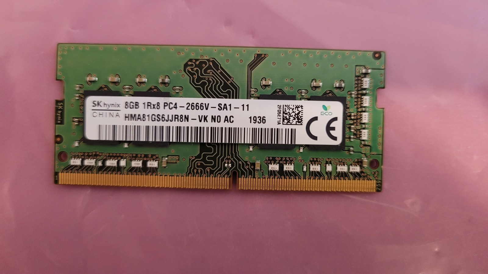 Skhynix 8GB PC4-2666 PC4-21300 DDR4 2666MHz 1.2V  CL19 1Rx8 Laptop RAM Memory