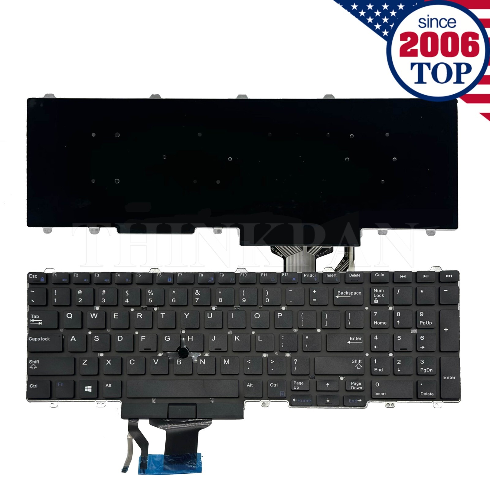 Original US Keyboard for Dell Precision 7510 7520 7710 7720 Latitude E5580 E5590