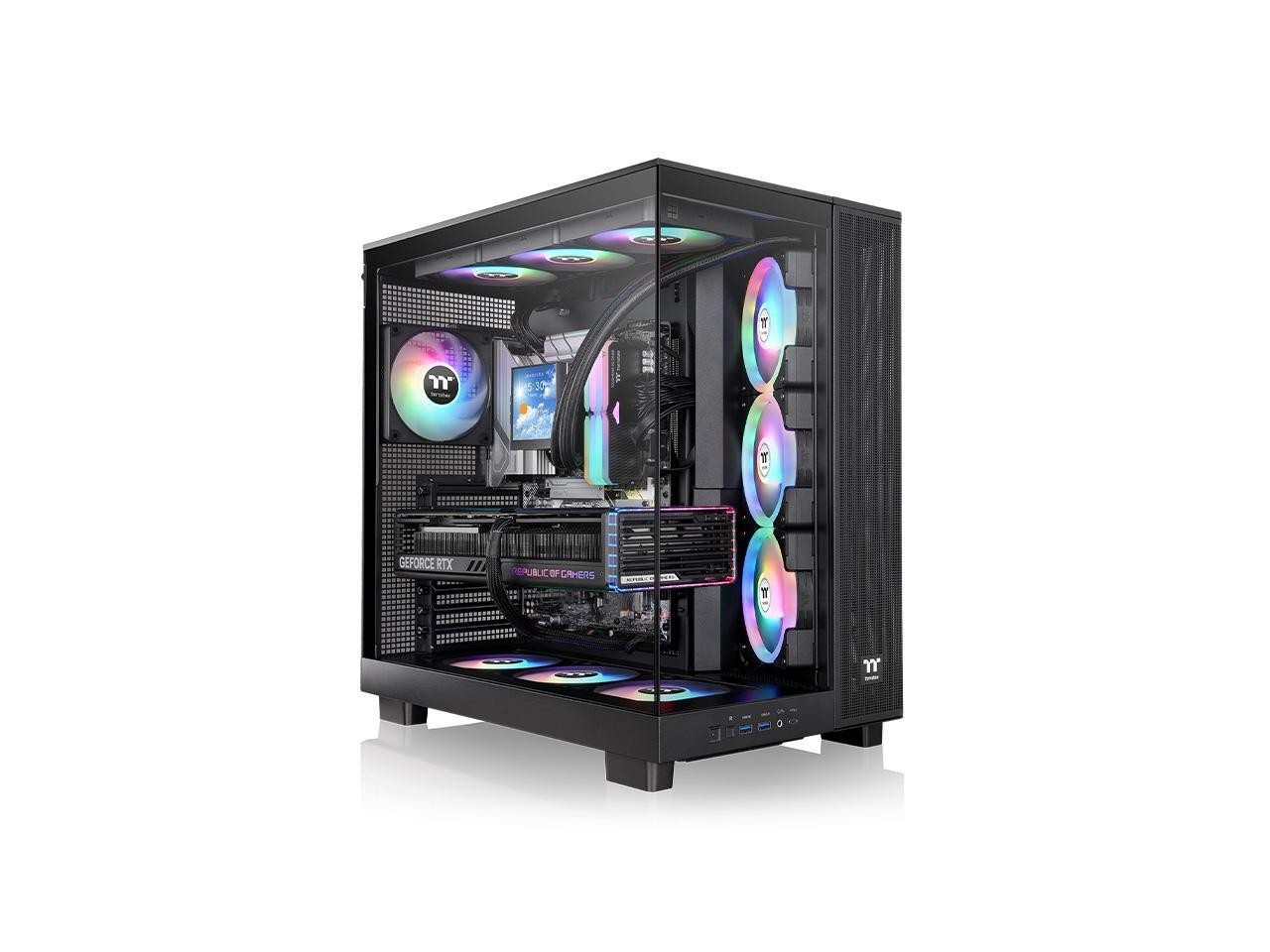 Thermaltake View 380 XL TG ARGB; 4x120mm ARGB Lite Fans Included; 360mm Radiator