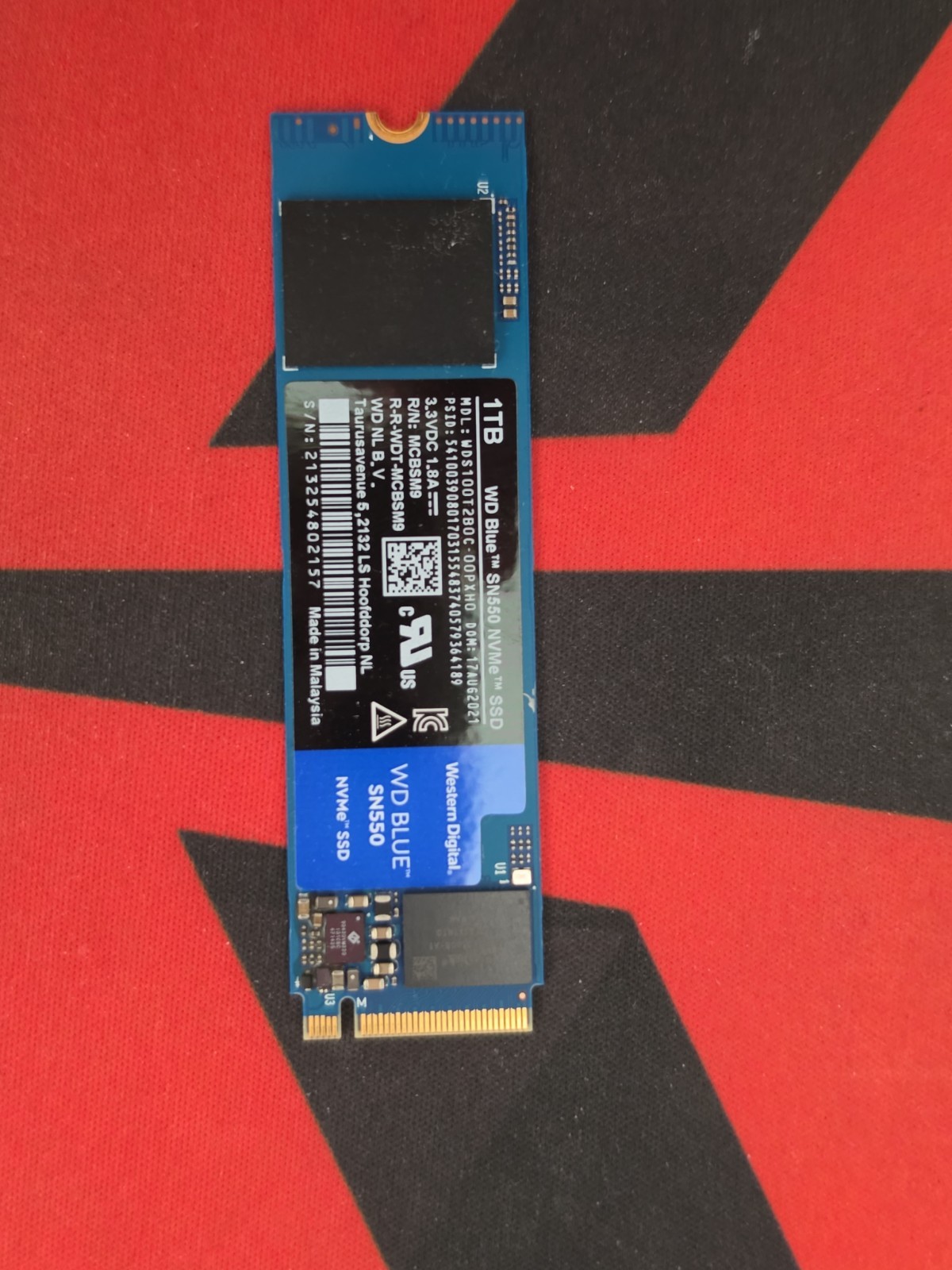 Western Digital 1TB WD Blue SN550 NVMe Internal SSD Gen3 x4 PCIe 8Gb/s, M.2