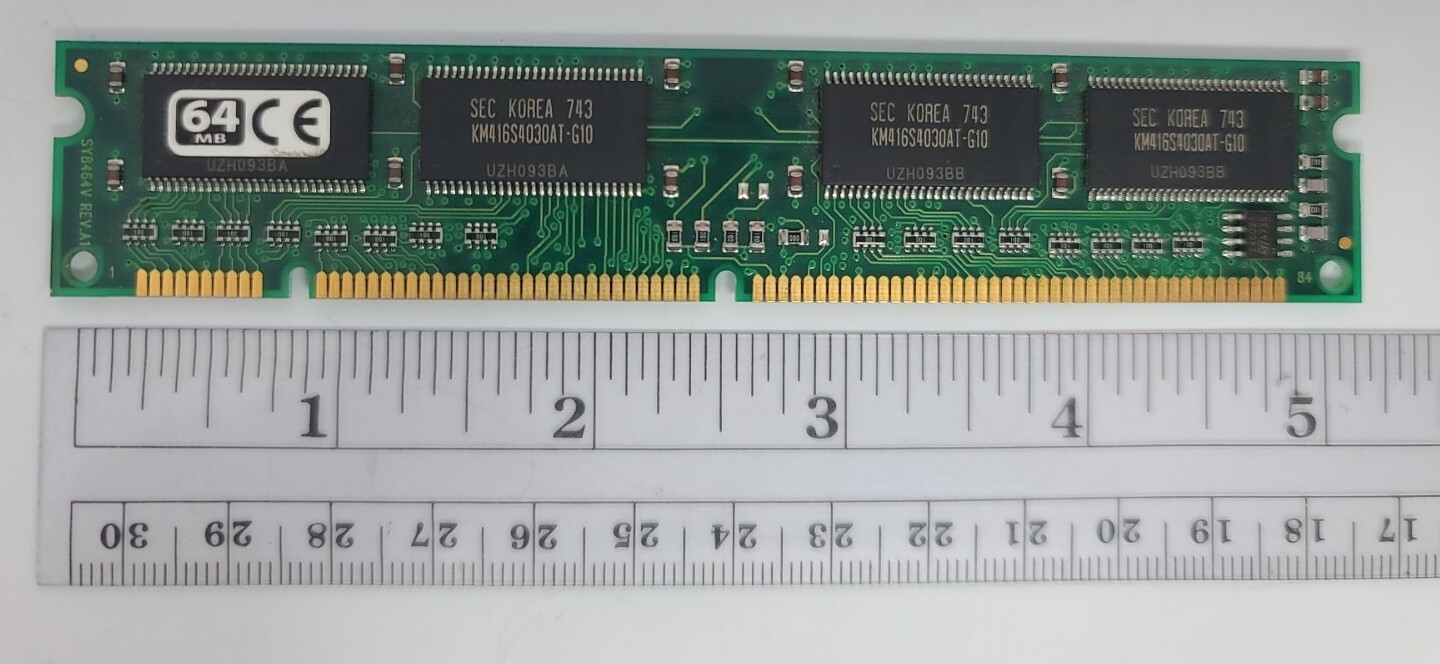 SAMSUNG KM416S4030AT-G10 64MB SDRAM ECC PC-66 66Mhz Memory