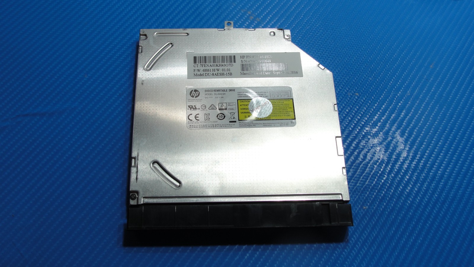 HP 15-ay191ms 15.6" Genuine DVD/CD-RW Burner Drive 820286-HC0 DU-8AESH