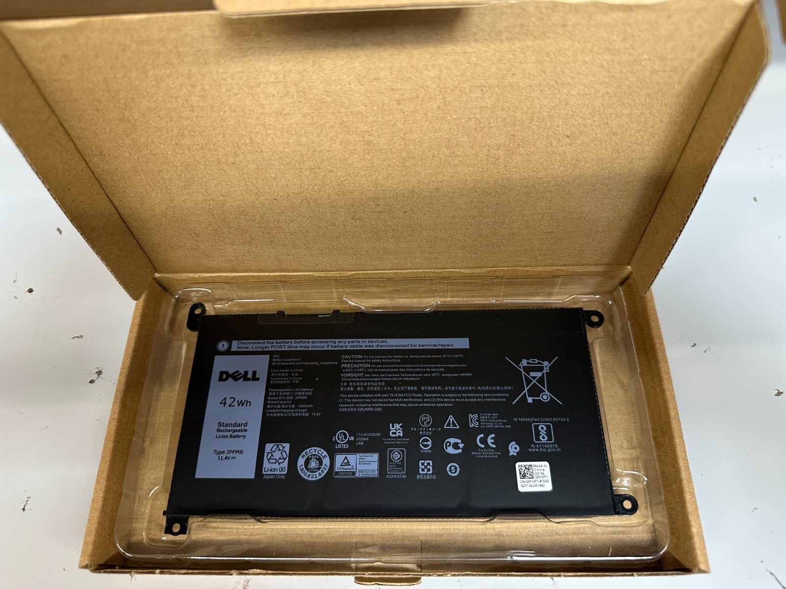 Genuine JPFMR NEW Battery for Dell Chromebook 3100 3400 2-in-1 5488 5493 5593