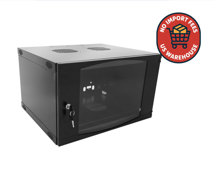 6U WALL MOUNT IT NETWORK SERVER Data CABINET 19" 450MM DEEP  DOOR/PANEL LOCKS