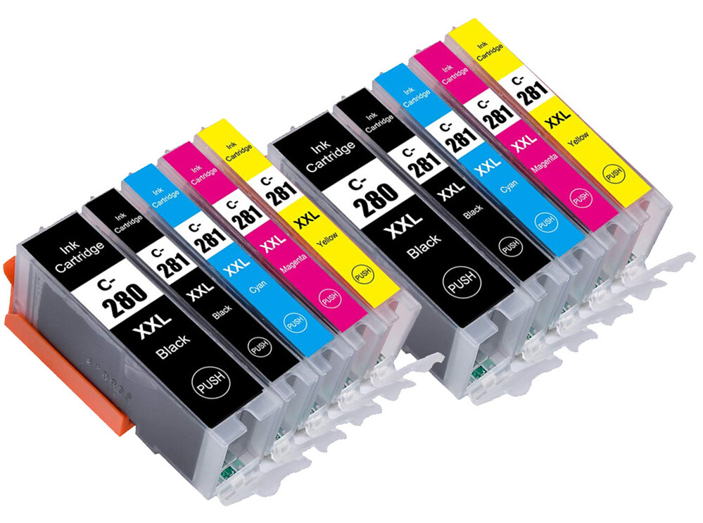 10PK PGI280 CLI281 XXL Ink Cartridges replacement for Canon TS6120 TS6320 TS6220