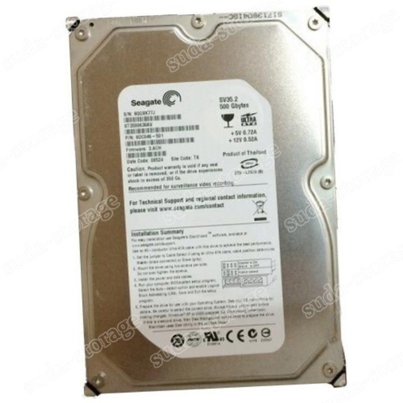 1PCS New Seagate SV35.2 500GB ST3500630AV 7200RPM IDE 3.5" CCTV HDD Hard Disk D