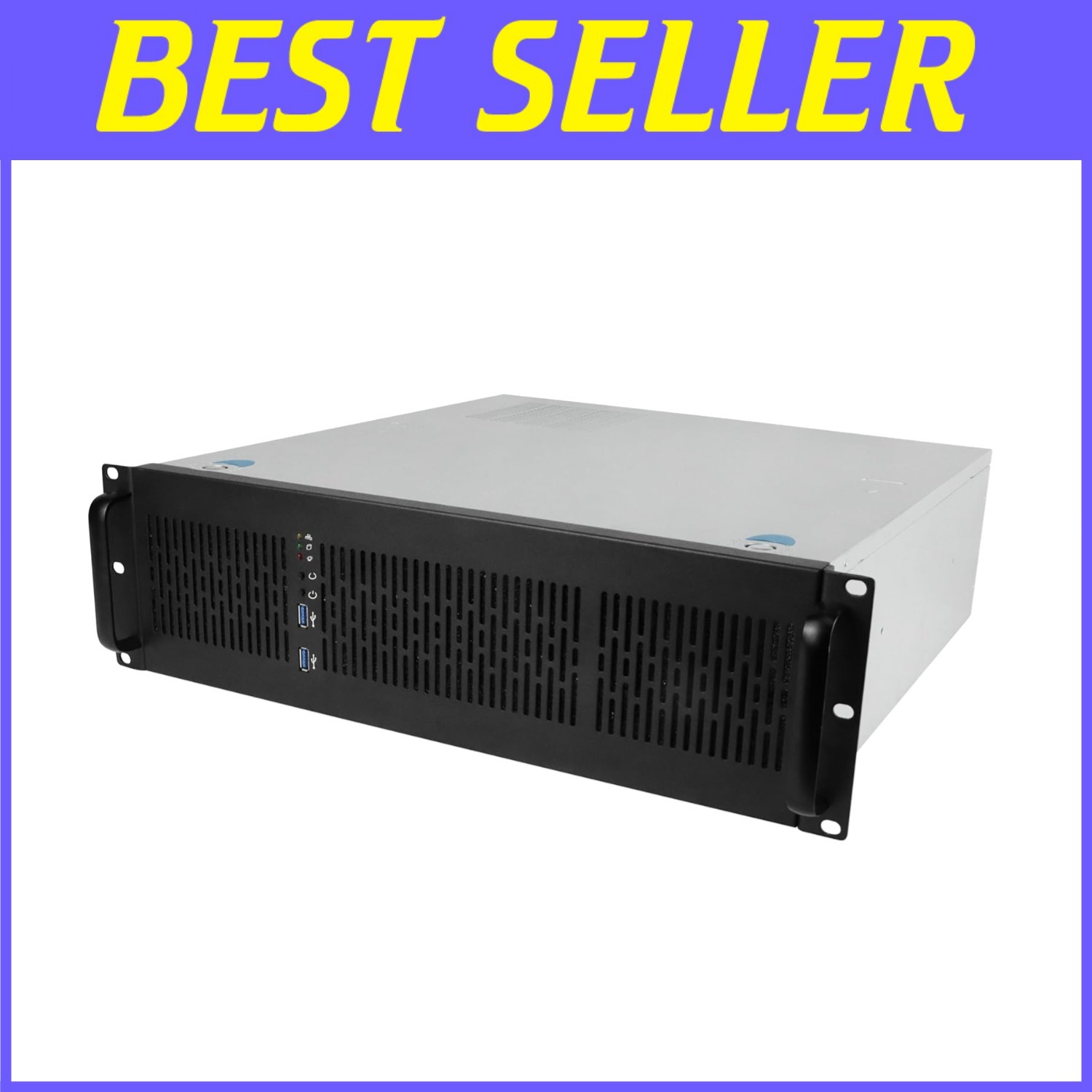 Server Components 3U Chassis, 6X 3.5 Bays, 2X USB 3.0, Black``