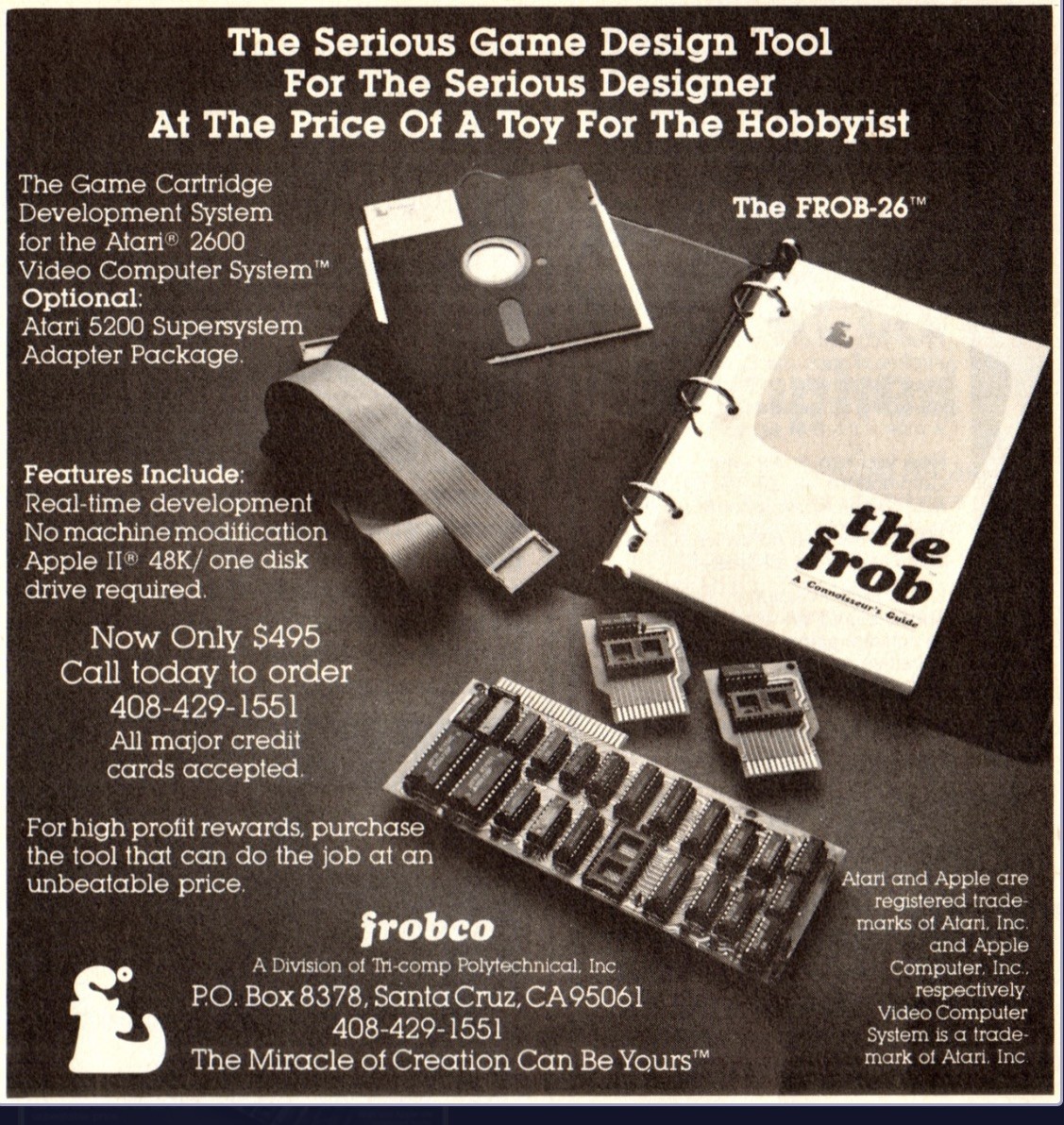 Vintage Atari 2600 Development Card for Apple II Computers  - The Frob 26