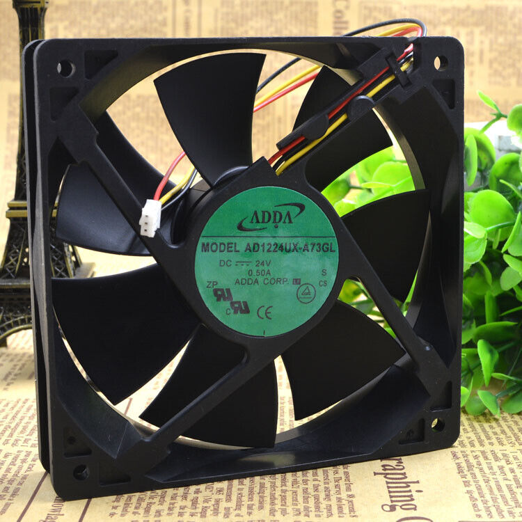 1pc ADDA AD1224UX-A73GL  12025 12CM 24V 0.25A    Inverter Cooling Fan