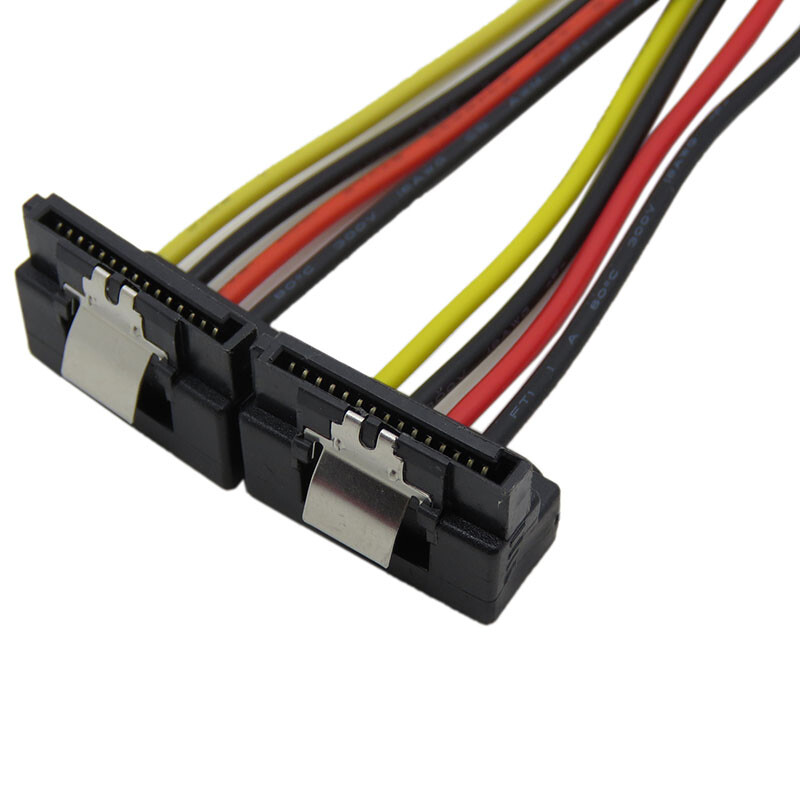 20cm 15Pin 15-Pin Serial ATA 1 Male to 2 Female Splitter SATA Power Cable