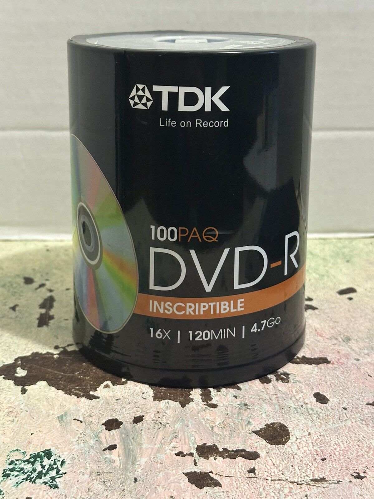 TDK DVD-R 16x 120min 4.7 GB Recordable Discs, 100 Pack Spindle NEW FAST SHIP