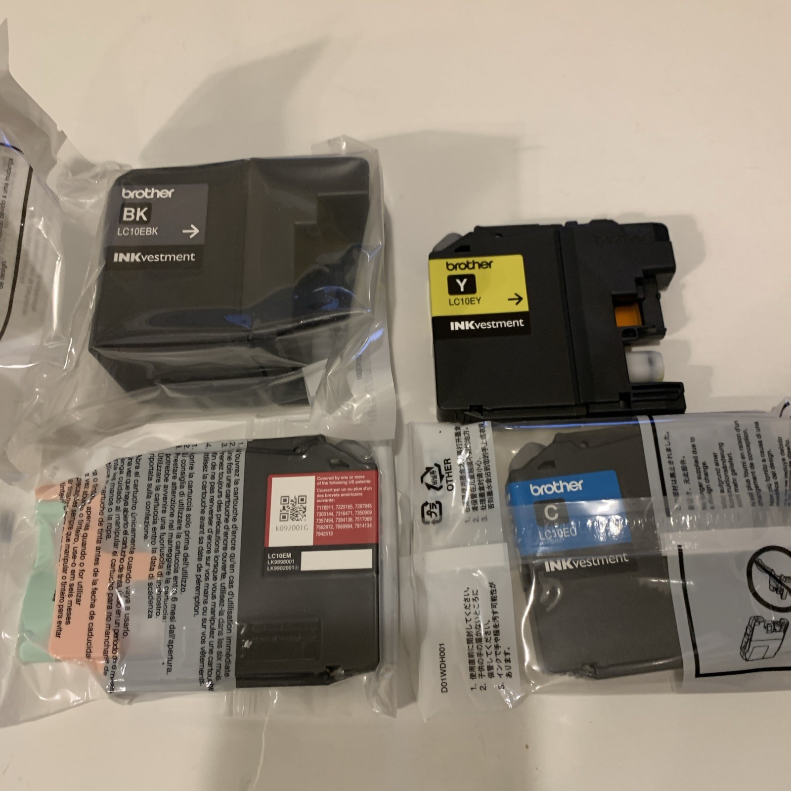 Sealed OEM  BROTHER LC10E XXL Black And Color No Box Cartridge Em31